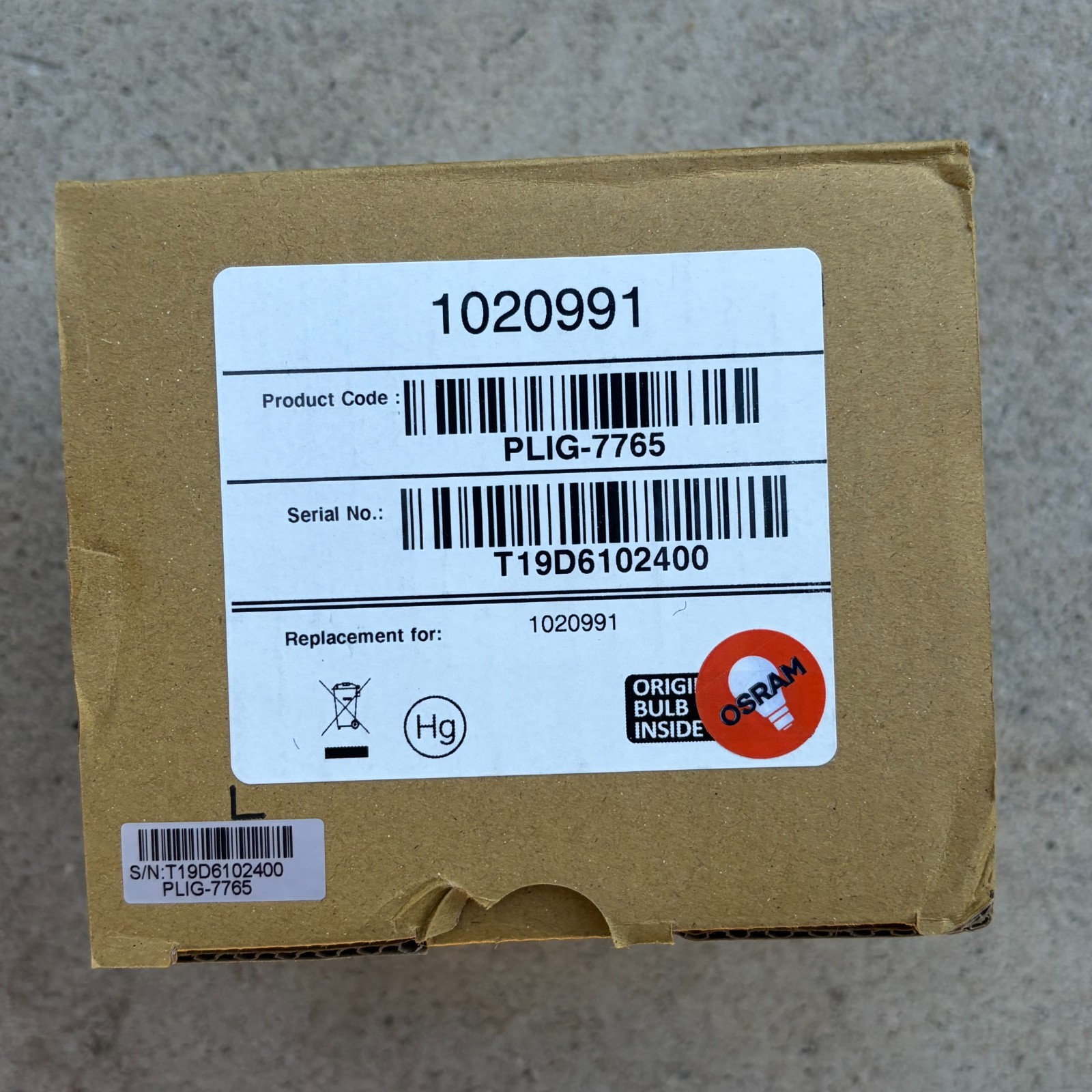 Genuine OEM Original Projector Lamp for Smart Board 1020991