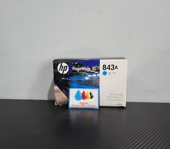 HP 843A 400ml PageWide XL Cyan Ink Cartridge C1Q58A Exp 2019