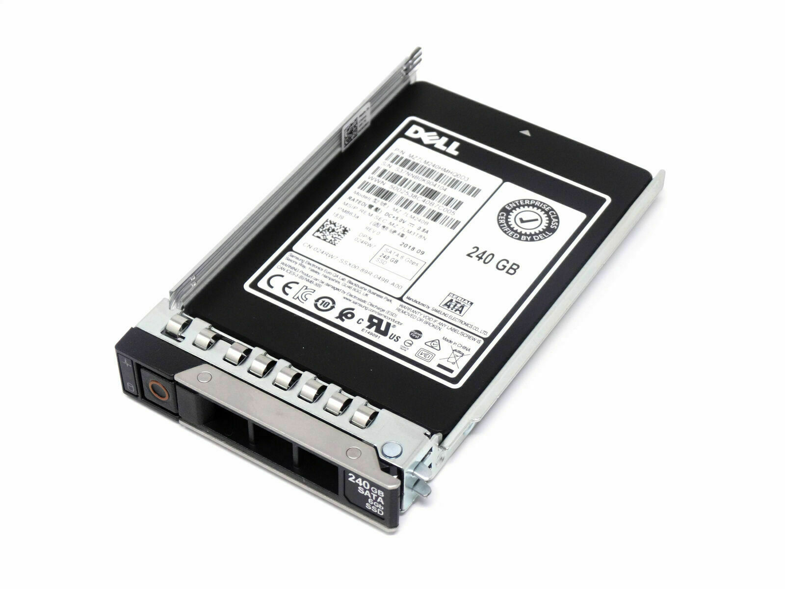 New Dell 240GB 2.5" SATA SSD MU Mixed Use 24RW7 MZ-7LM240B + Caddy