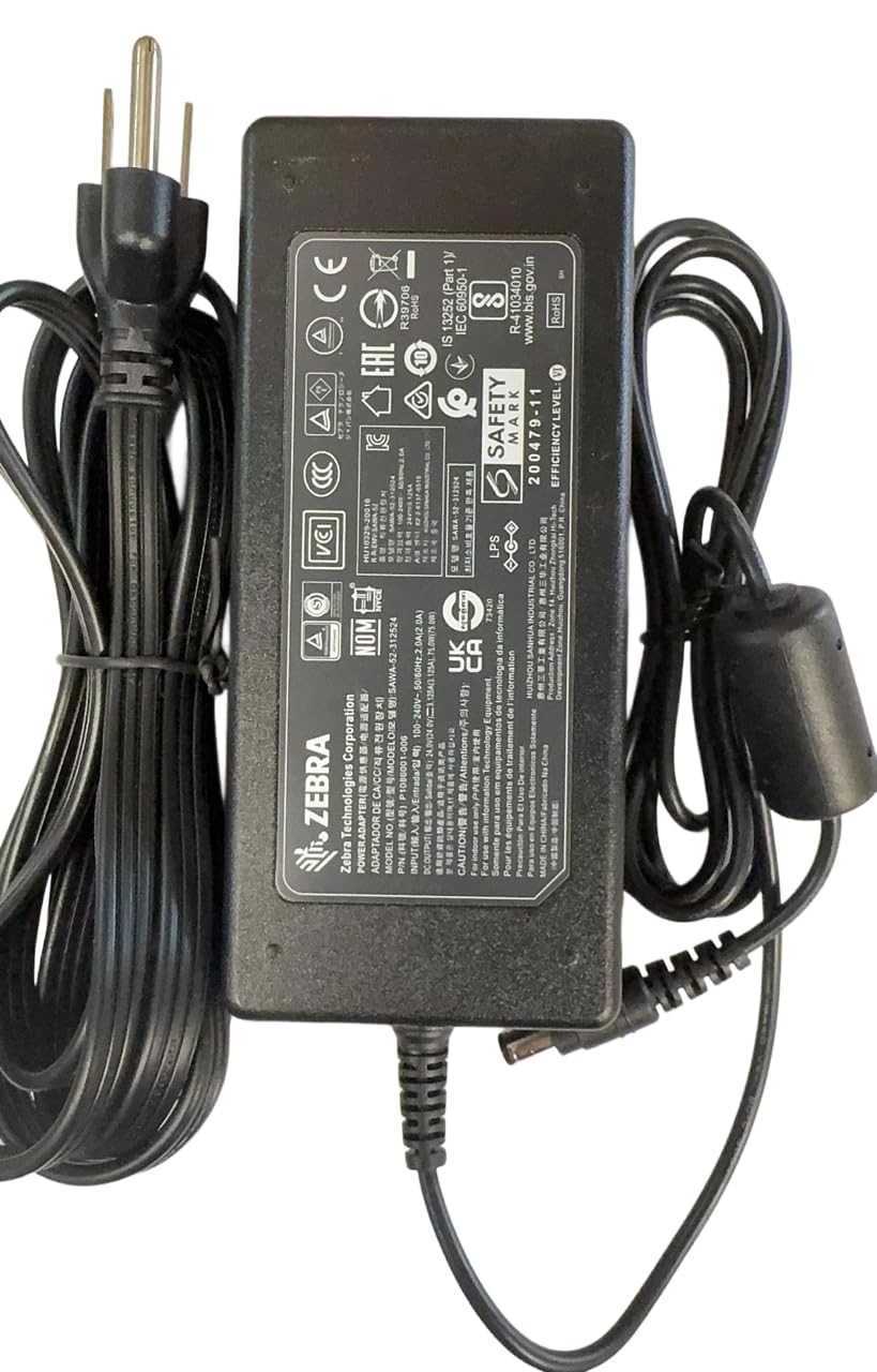 Genuine 24V 75W Power Adapter for Zebra ZD420 ZD620 GX420d GK420d ZXP3