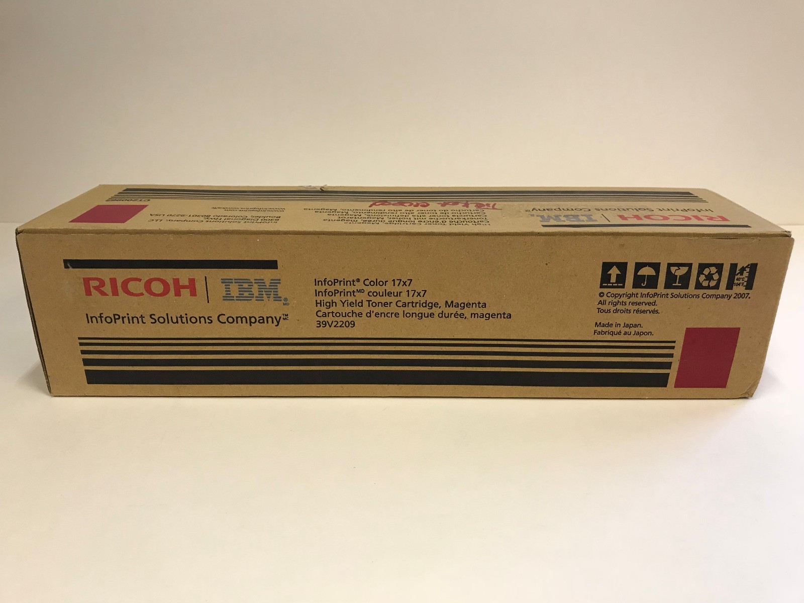 Ricoh IBM InfoPrint High Yield Toner Cartridge, Magenta 39V2209, Factory Sealed