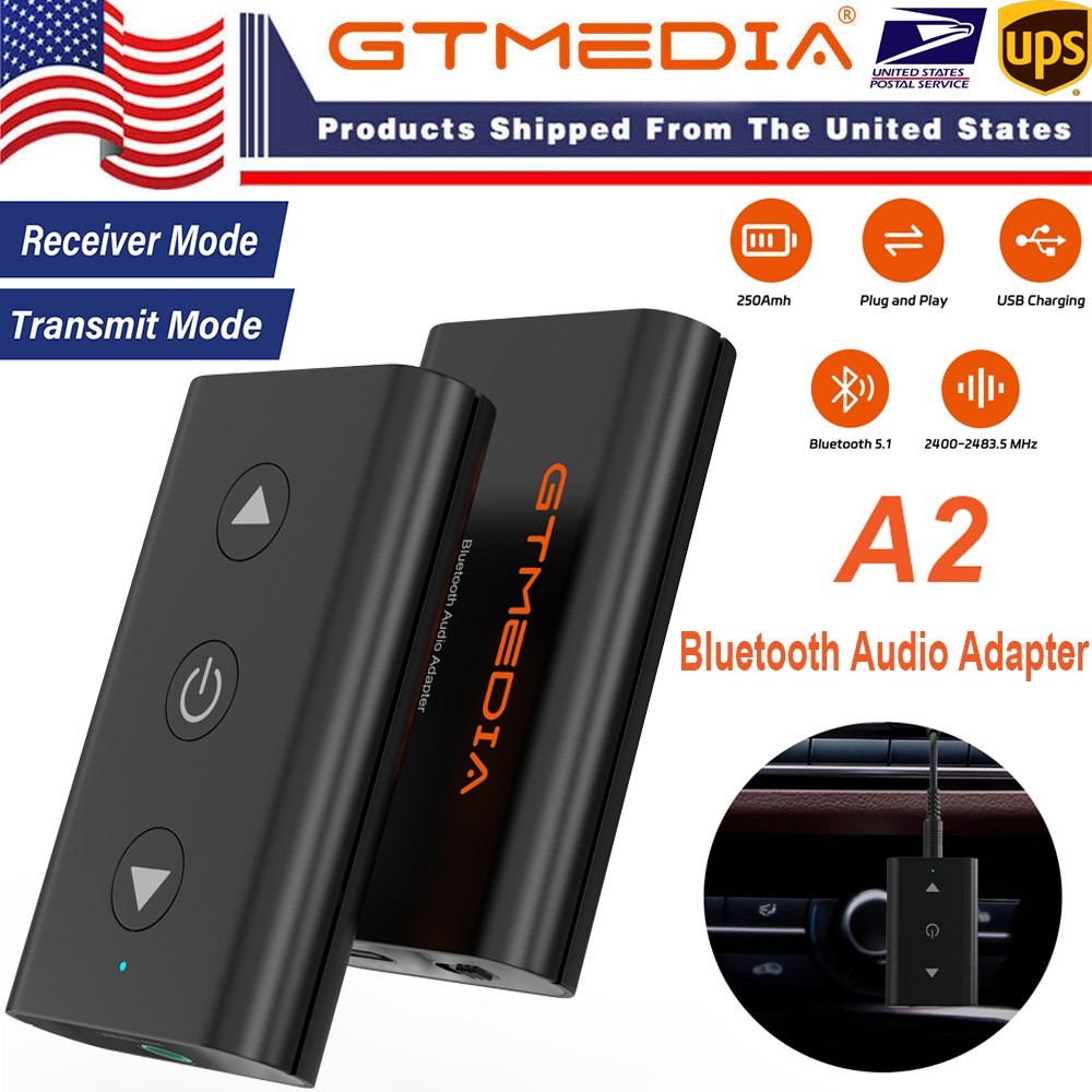 2 in 1 Bluetooth 5.1 Transmitter Receiver Audio Adapter for Home Car Stereo HiFi