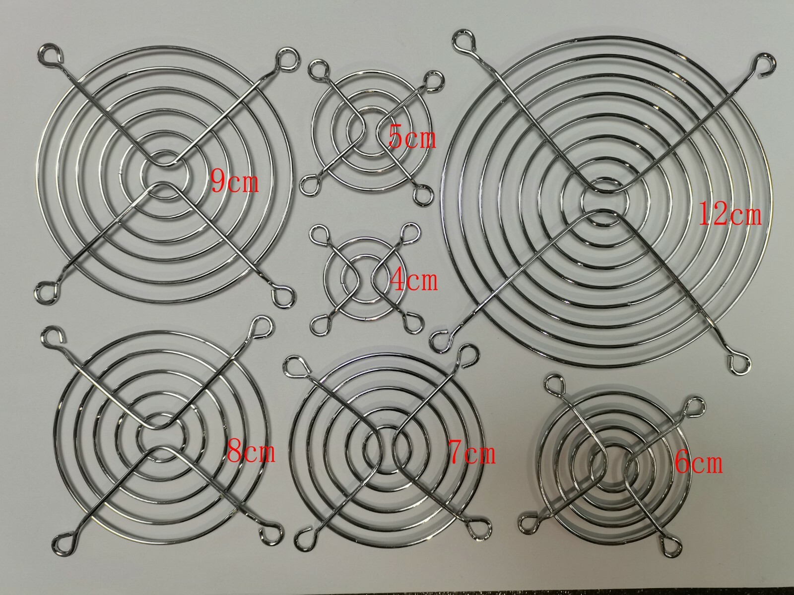 20pcs DC Fan Grill Protector Finger Guard Silver Metal Used for 80x80mm 8cm Fan 