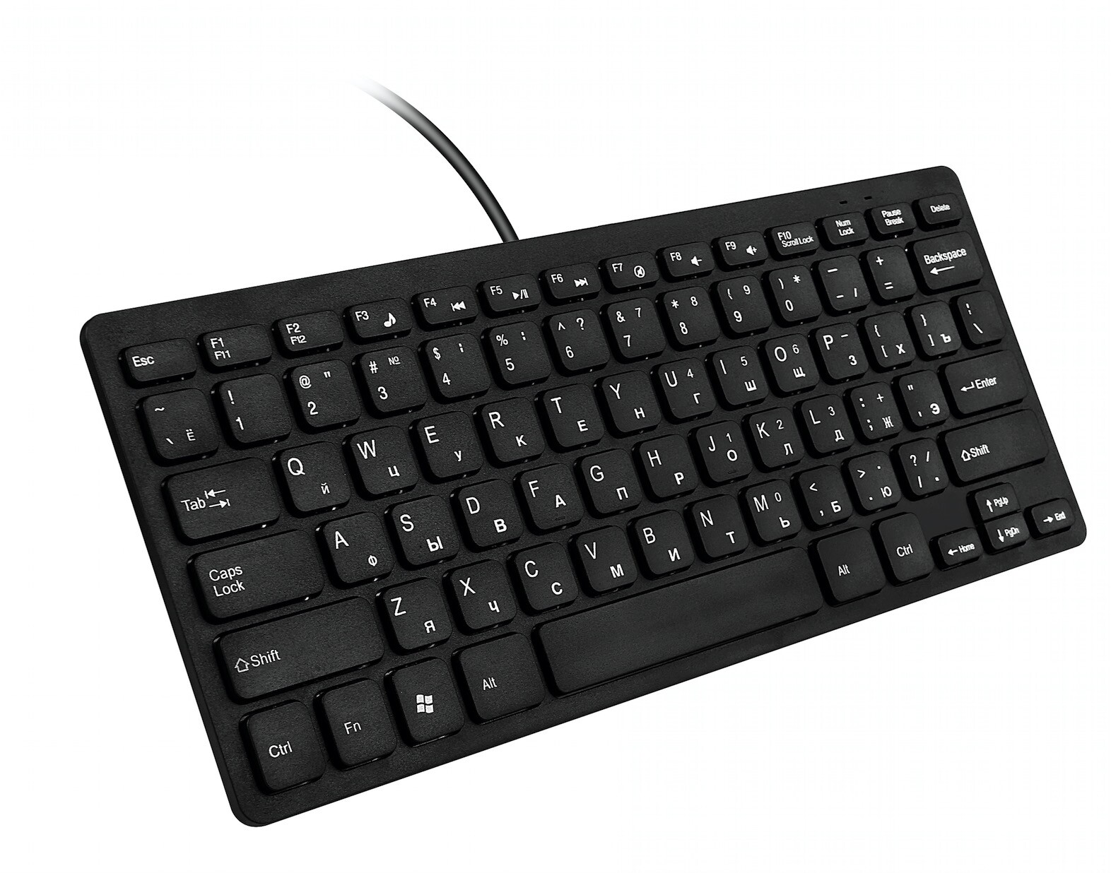 Russian/English Language 78 Keys Slim Lightweight Portable Wired USB Keyboard