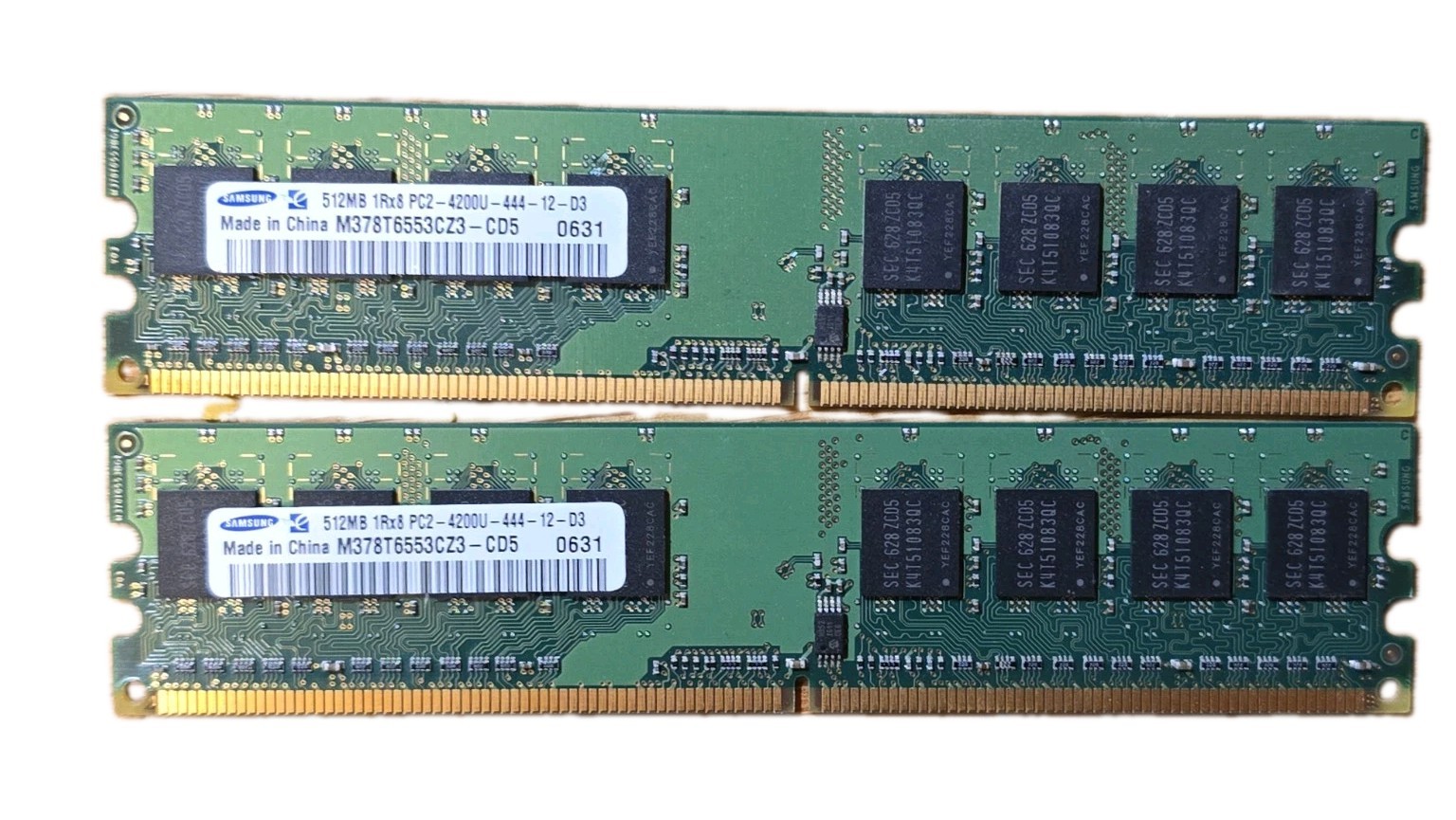 Samsung 1GB (2x512MB) DDR2 PC2-4200U 533MHz Desktop RAM M378T6553CZ3-CD5