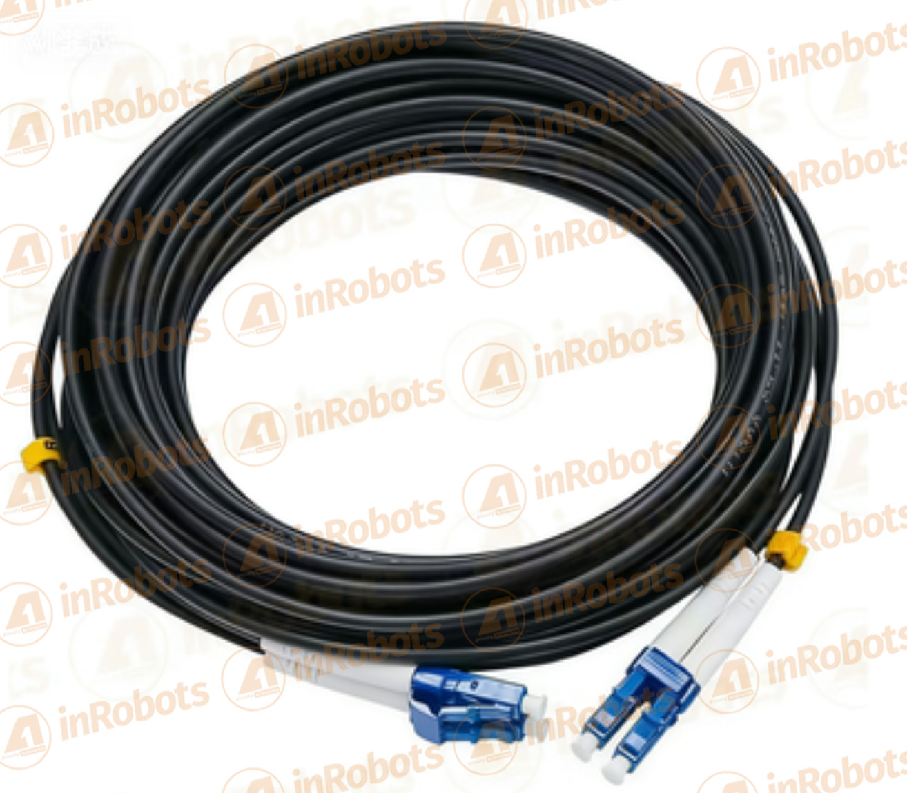 100M 3.3mm Armored Fiber Cable LC-LC SM Duplex 9/125 fast shipping