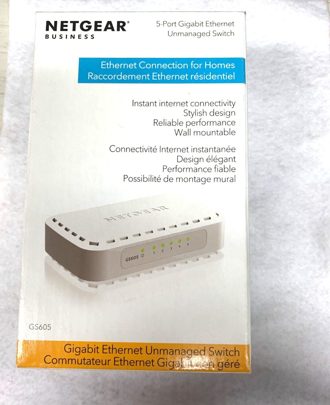 NETGEAR Business 5 Port Gigabit Ethernet Unmanaged Switch (GS605NA)New