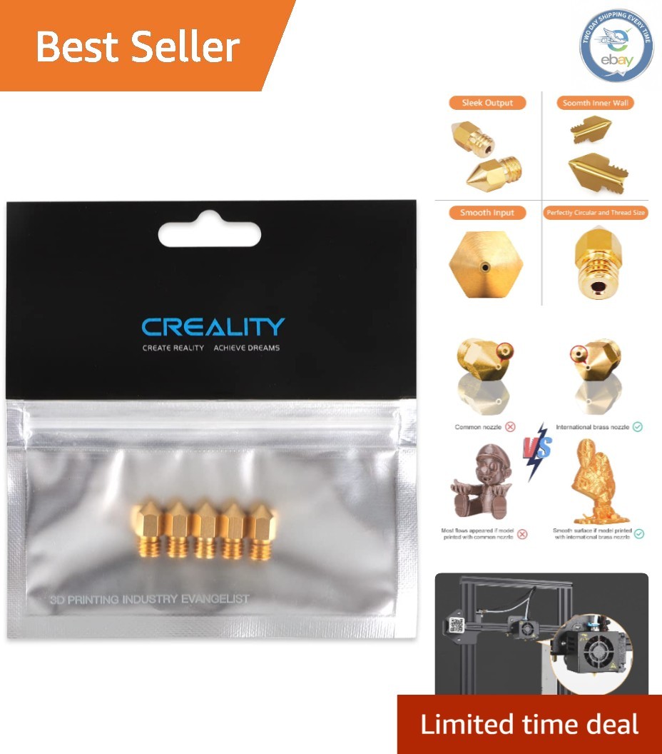 5PCS Brass Hotend 0.4mm for Ender 3/Pro/V2 Series - Enhanced Printing Precision