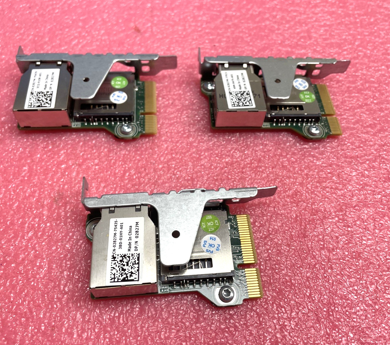 3X GENUINE DELL IDRAC7 ENTERPRISE REMOTE ACCESS CARD 02827M.