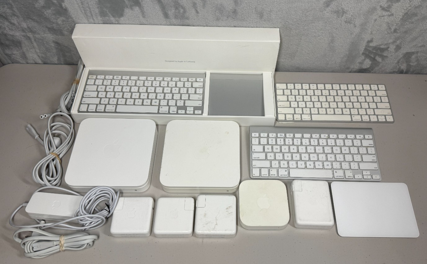 Lot of 12 Apple Products Magic Keyboards Airport Extreme Power Adapter Untested