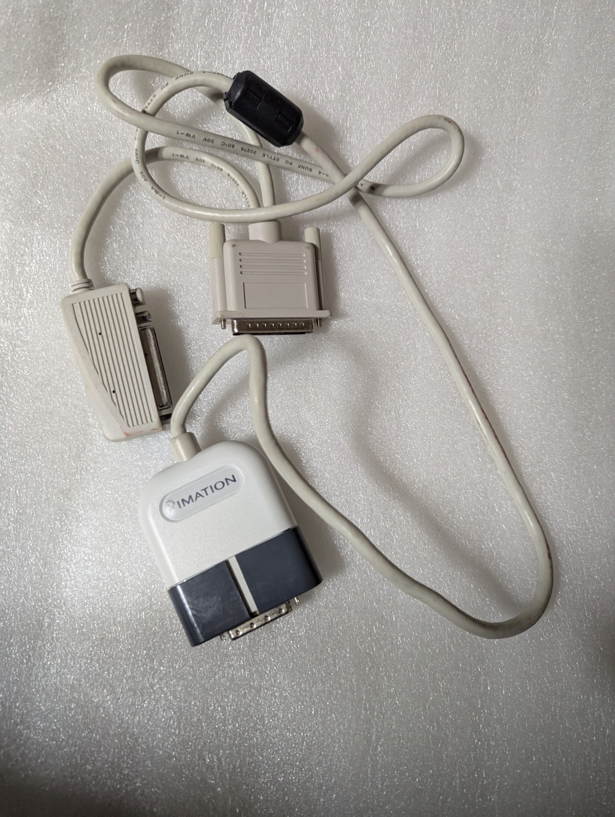 CABLE ONLY (RARE) Imation Super Disk 120MB Parallel Port CABLE split Genuine