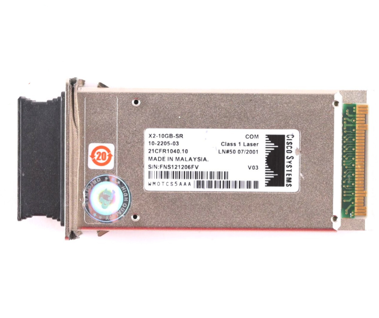 Lot Of 10 Cisco X2-10GB-SR 10 GBE 850nm MM Transceiver 10-2205-06 10-2205-03