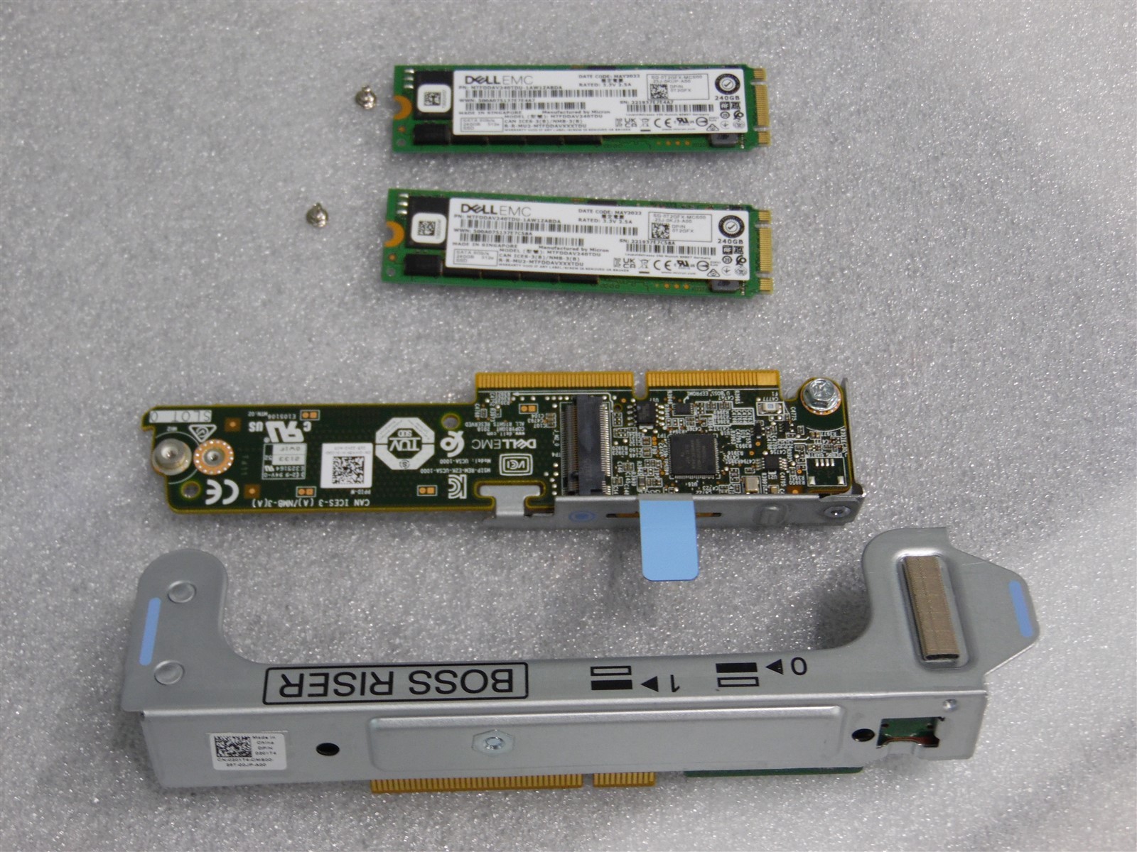 DELL EMC POWEREDGE SERVER R450 R650XS BOSS DUAL M.2 ADAPTER 240GB KIT