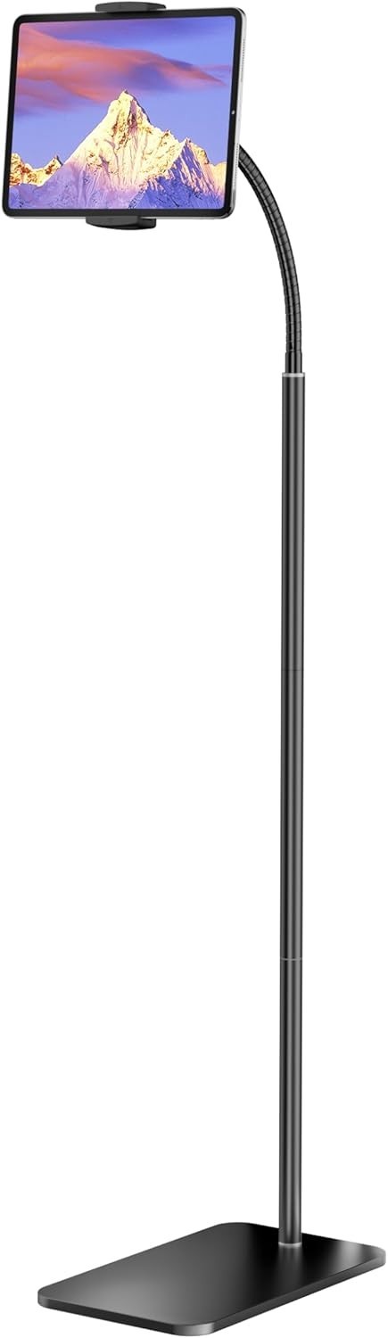 Flexible Gooseneck Tablet Floor Stand Lazy Holder Universal for Phone Ipad 4-10"