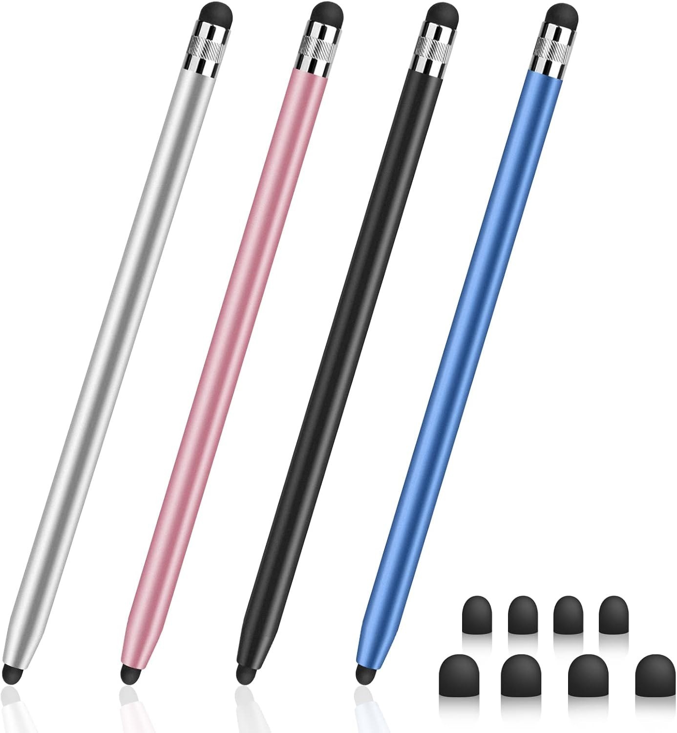 Stylus for Touch Screens, 4-Pack Stylus Pens High Sensitivity & Precision Cap...