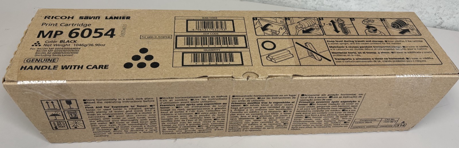 Ricoh Genuine MP 6054 Black Toner OEM 842126 MP 5054 5055 6054 841999 Sealed Box