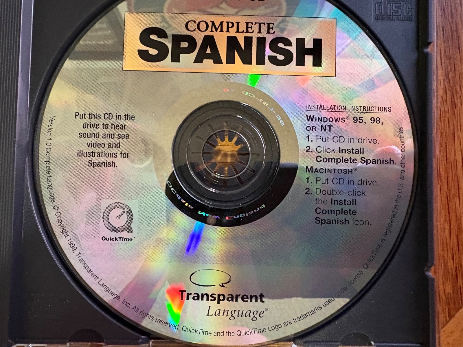 Transparent Language Complete Spanish CD Software 1999