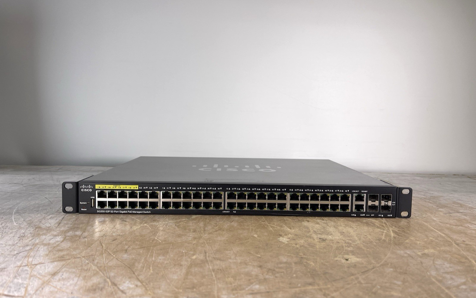 CISCO SG350-52P 52-PORT GIGABIT POE MANAGED SWITCH