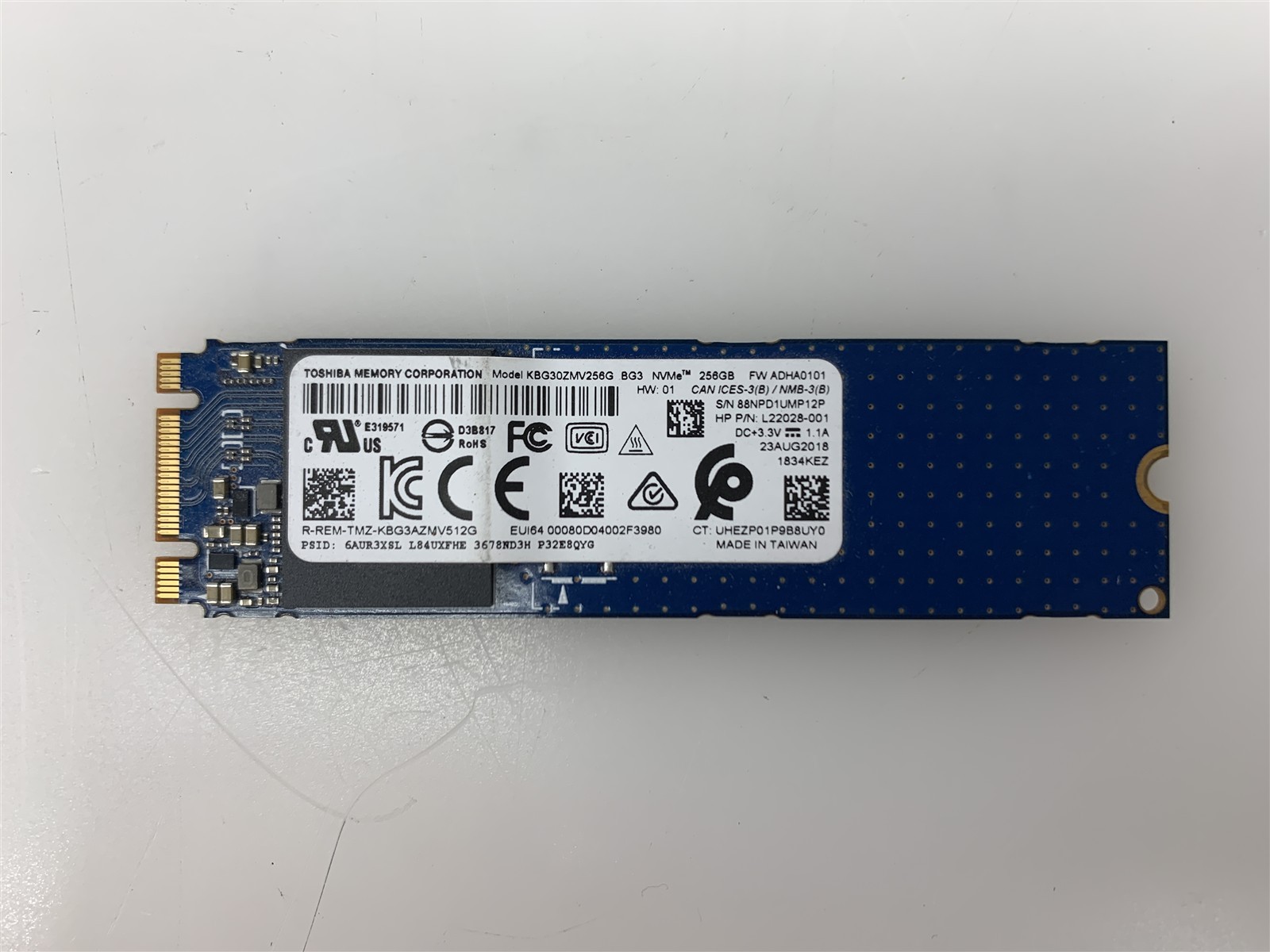 Toshiba KBG30ZMV256G BG3 256GB NVMe 