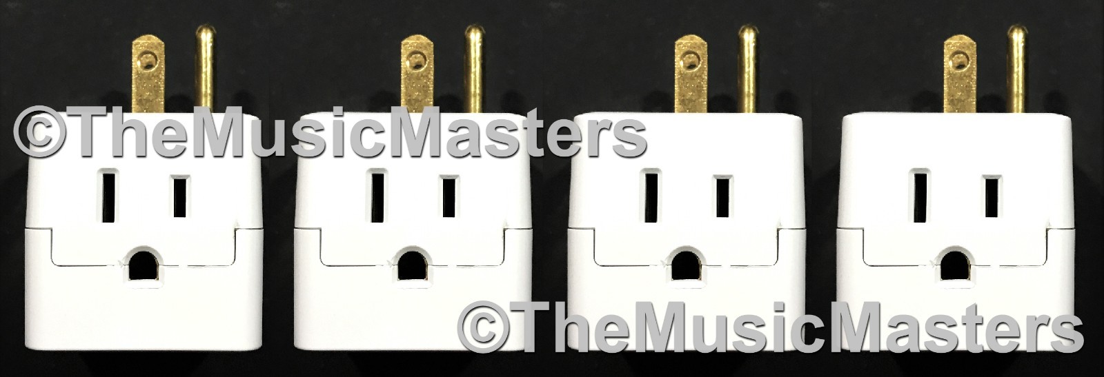 (4) Grounded UL Listed 3 Outlet Power Splitter 3-Way CUBE Tap Electric Adapter