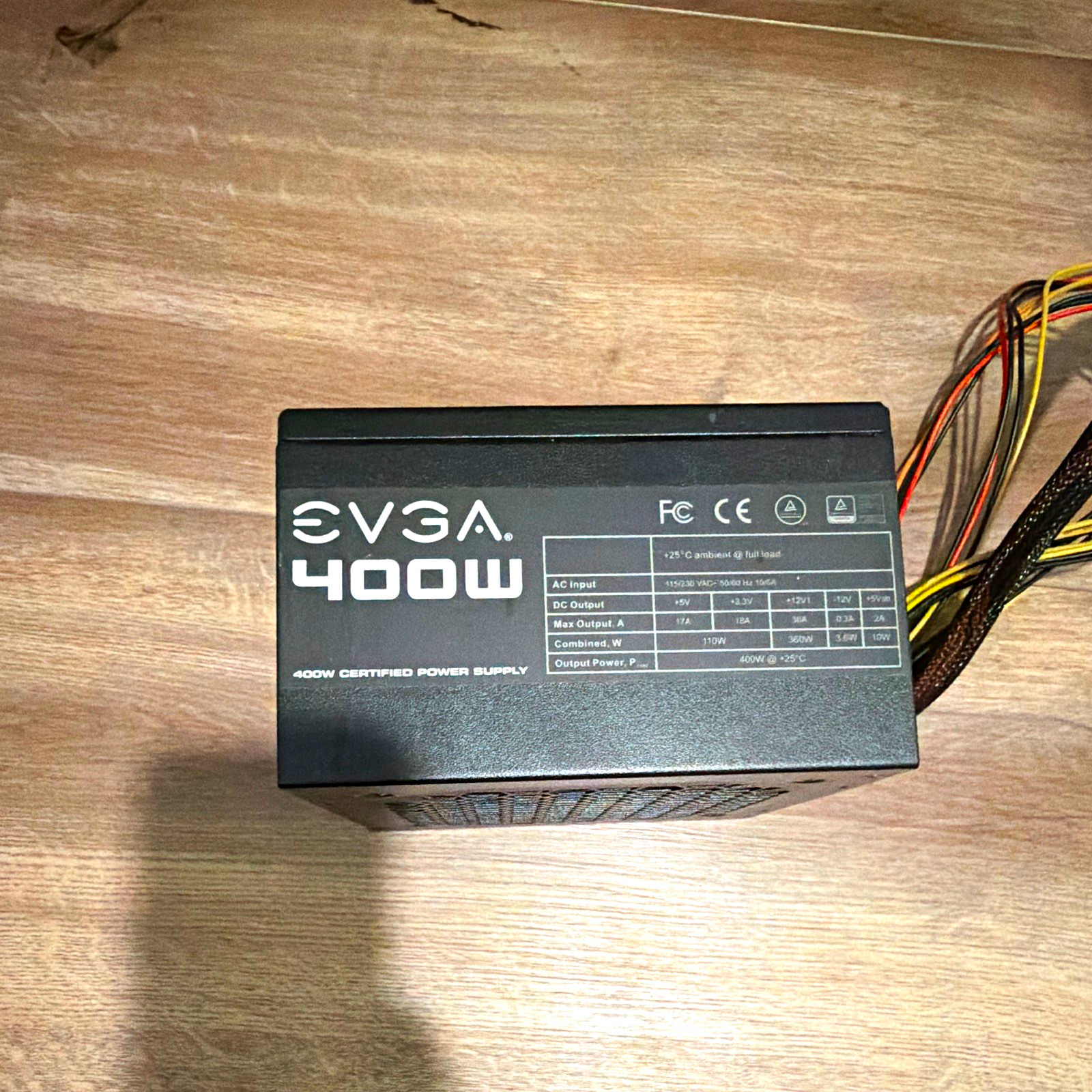 EVGA 400W ATX Power Supply 100-N1-0400 Black Non-Modular SATA 20+4