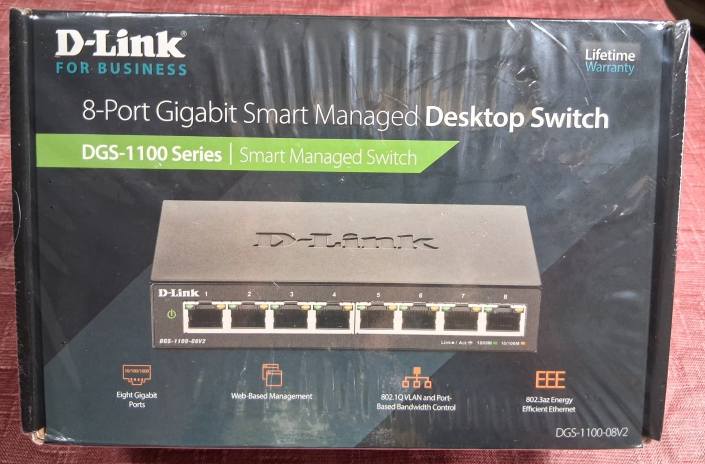 New D-Link DGS-1100-08V2 Gigabit Smart Managed Desktop Switch 8-Port SEALED