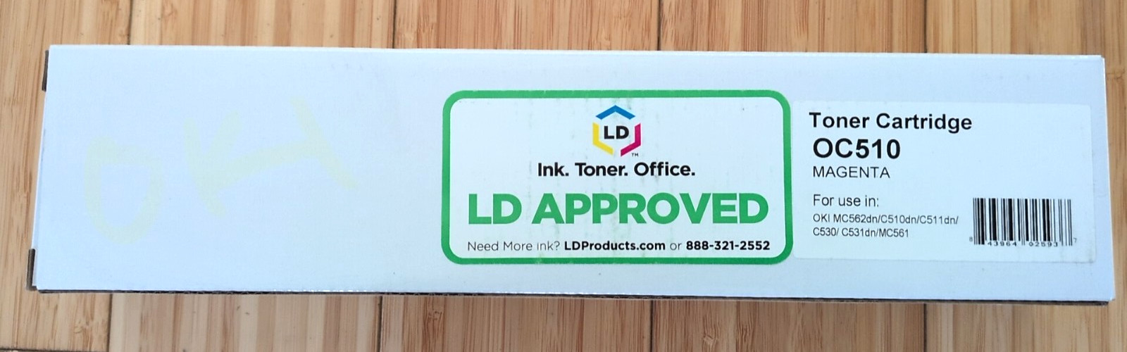 New Sealed LD Approved OC510 Magenta Toner Cartridge Oki Data Compatible new