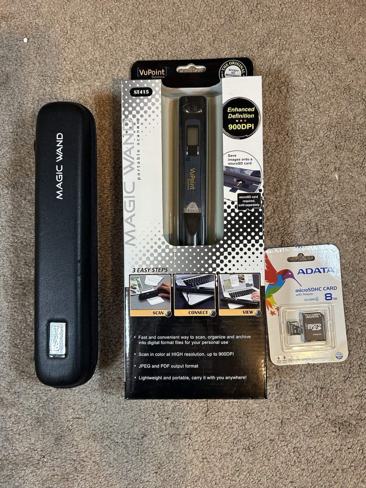 VuPoint Magic Wand Portable Handheld Scanner With Case And SD Card