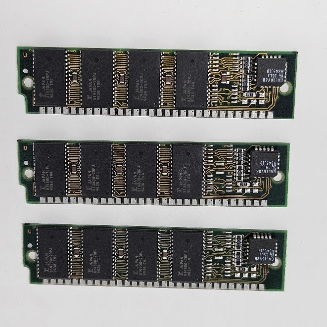 48MB (3x 16MB) 72 Pin SIMM RAM Memory 48MB Total 70ns Vintage Macintosh Apple