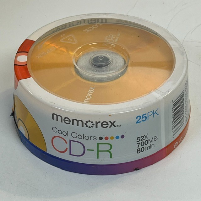 Memorex Cool Colors Sealed CD-R Music 25 CD Pack 40x 700MB 80 Min NEW & SEALED