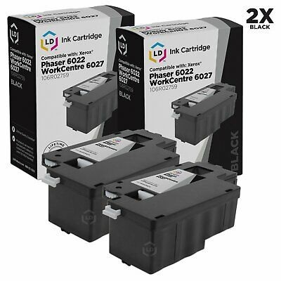 LD Compatible Xerox 106R02759 2PK Black Toner Cartridges for 6022/6027