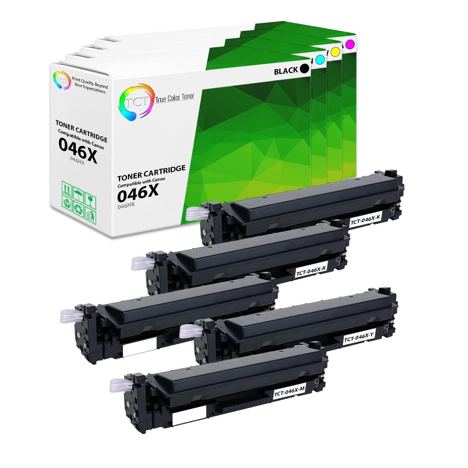 5Pk TCT 046H HY For Canon MF733cdw MF735cdw LBP654cdw Compatible Toner (BK C M Y