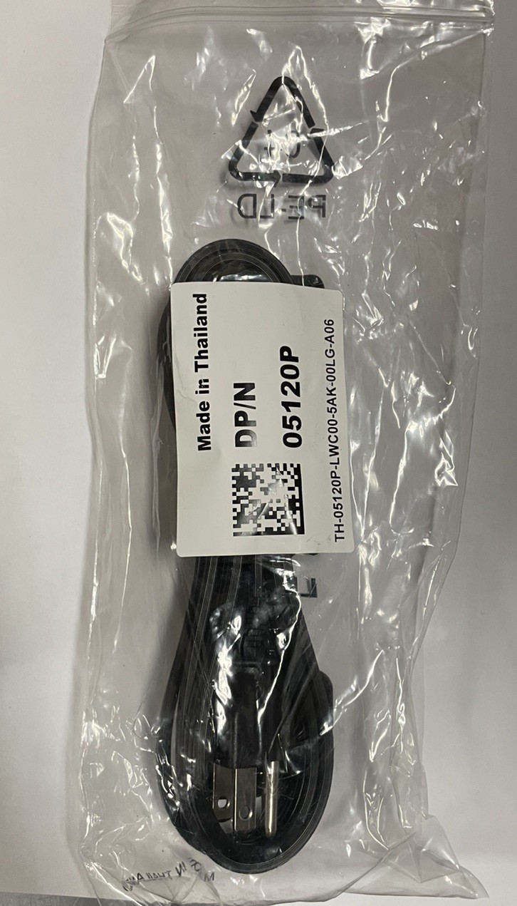 Lot of 50 Dell 05120P 3-Prong AC Power Cord Adapter Cable
