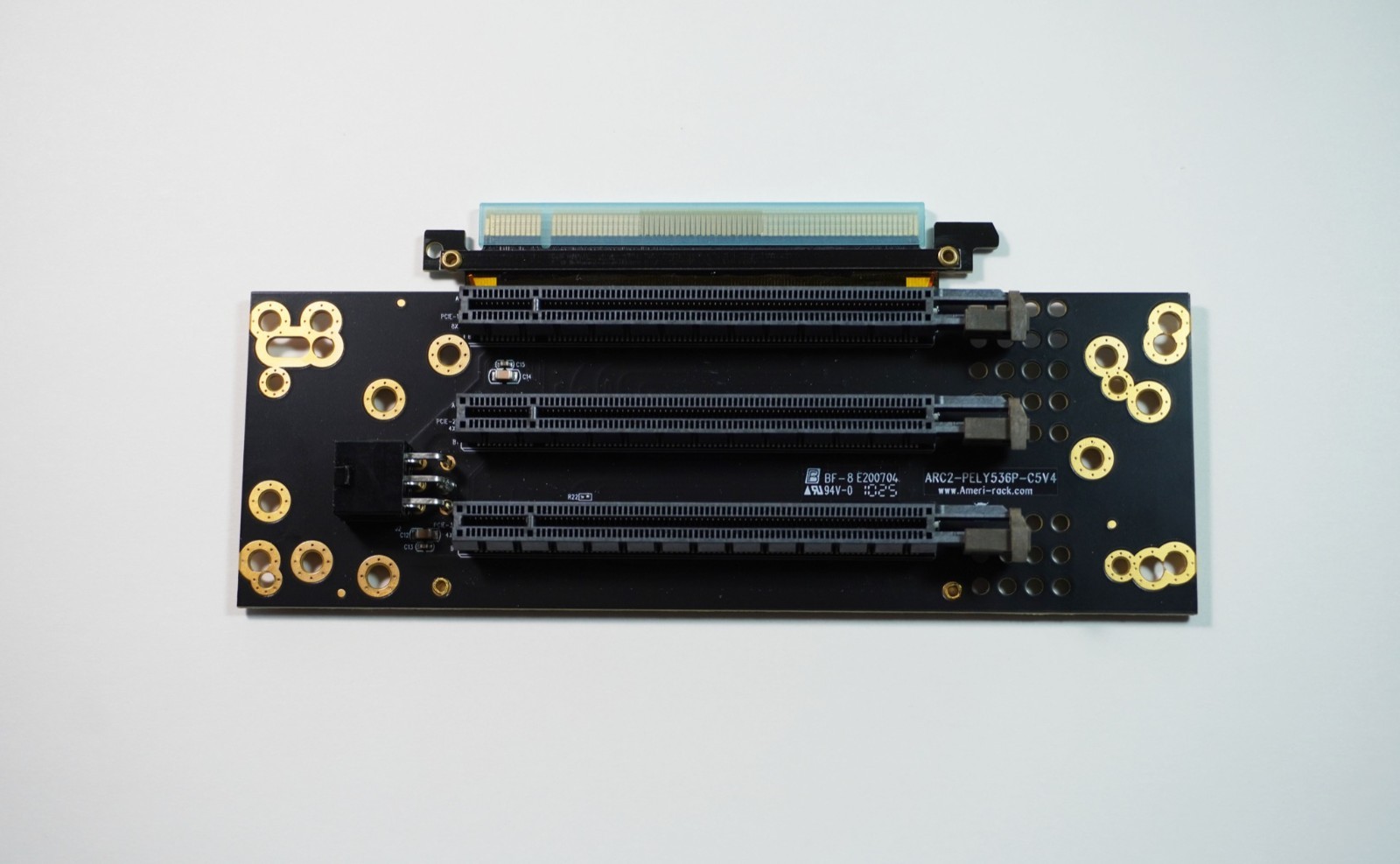2U PCIE 4.0 Gen4 x16 to x8/x4/x4 Trifurcated Riser Card with Flex Cable