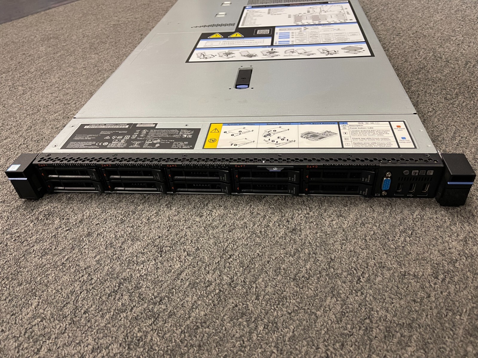 IBM Lenovo X3550 M5 Server 2 X E5-2620 v4 10 X 1TB 12g SAS Dual PSU No Ram
