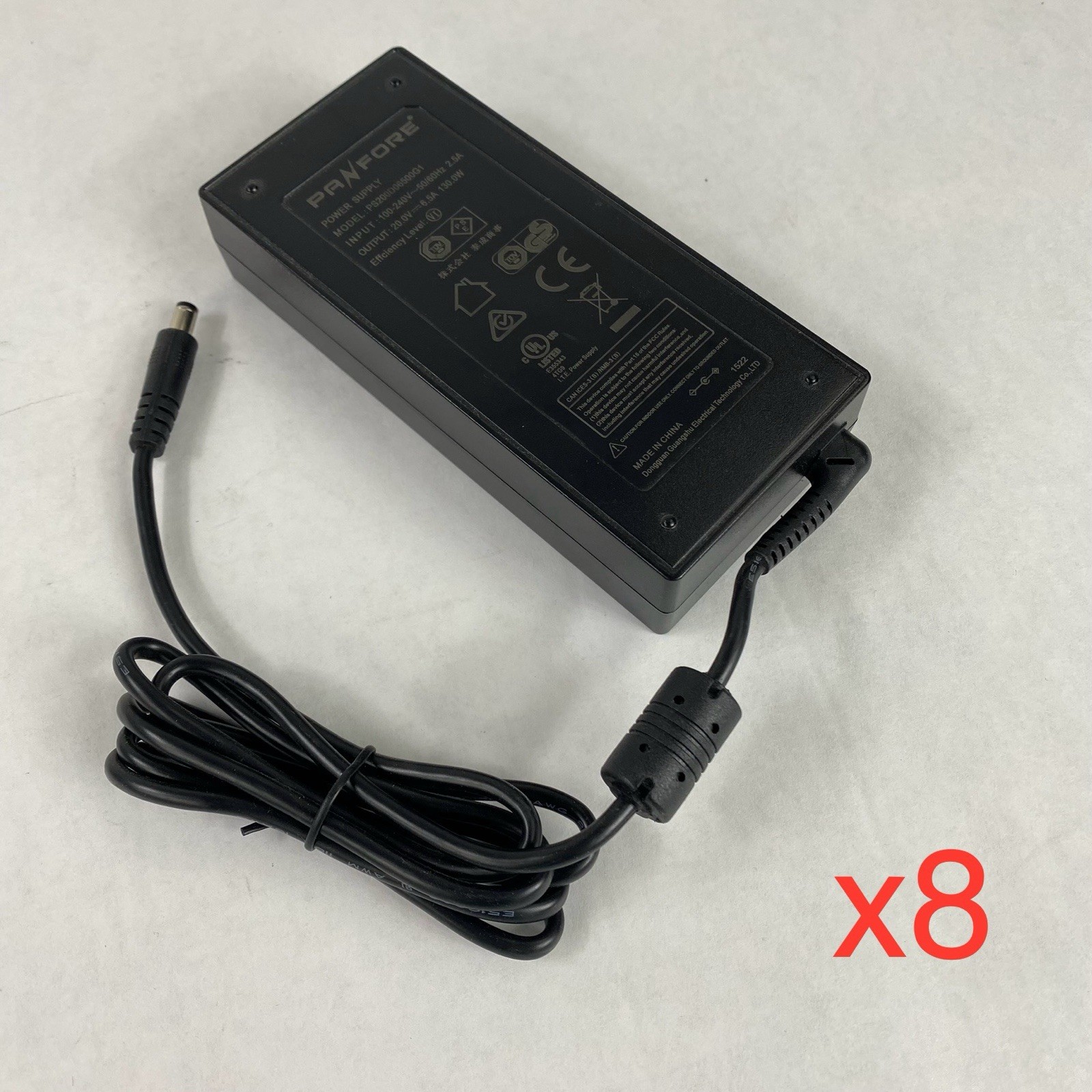 Panfore PS200D06500G1 20V 6.5A 130W AC Adapter (Lot of 8)