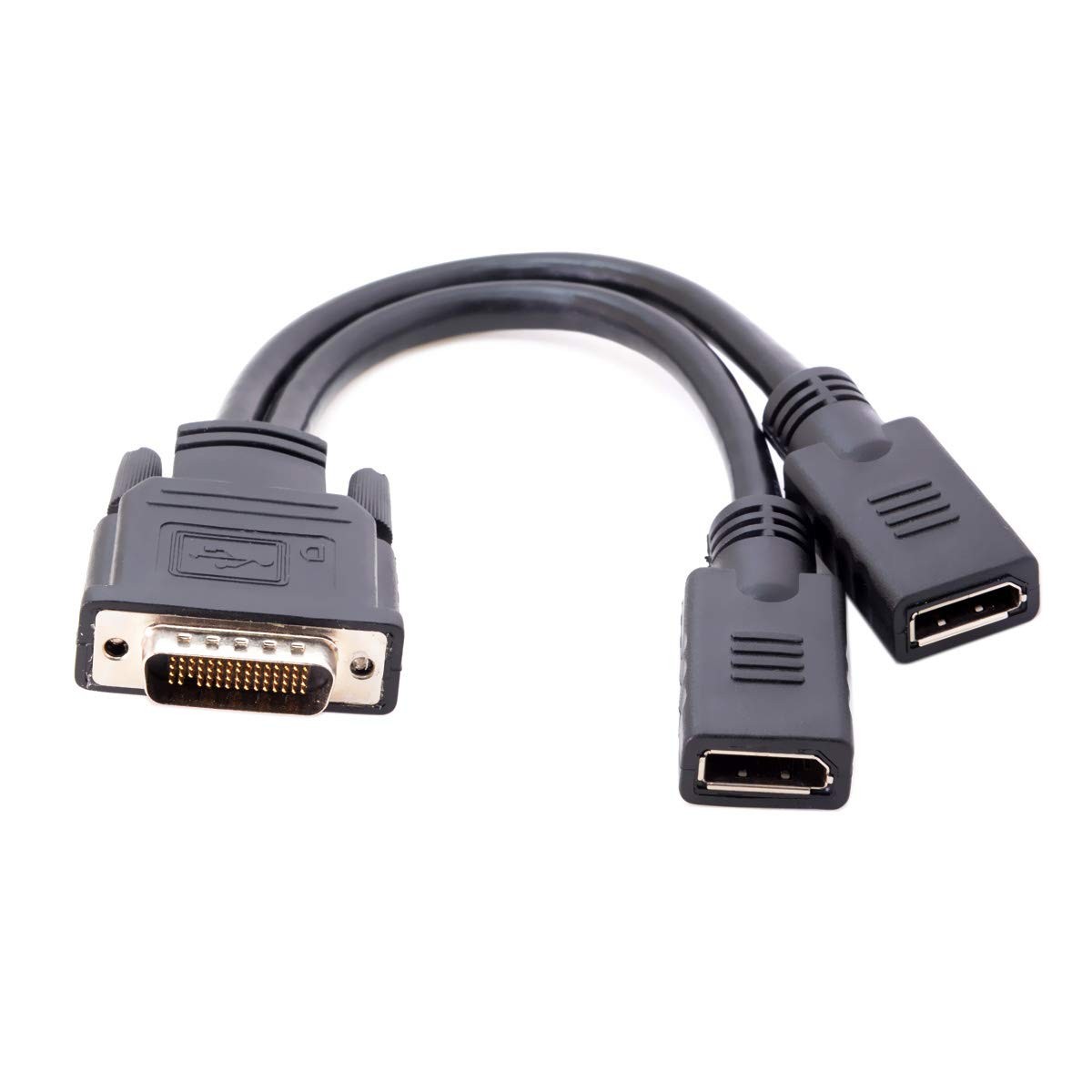 DMS-59Pin Male to Dual DP Displayport Female Splitter Extension Cable for PC ...