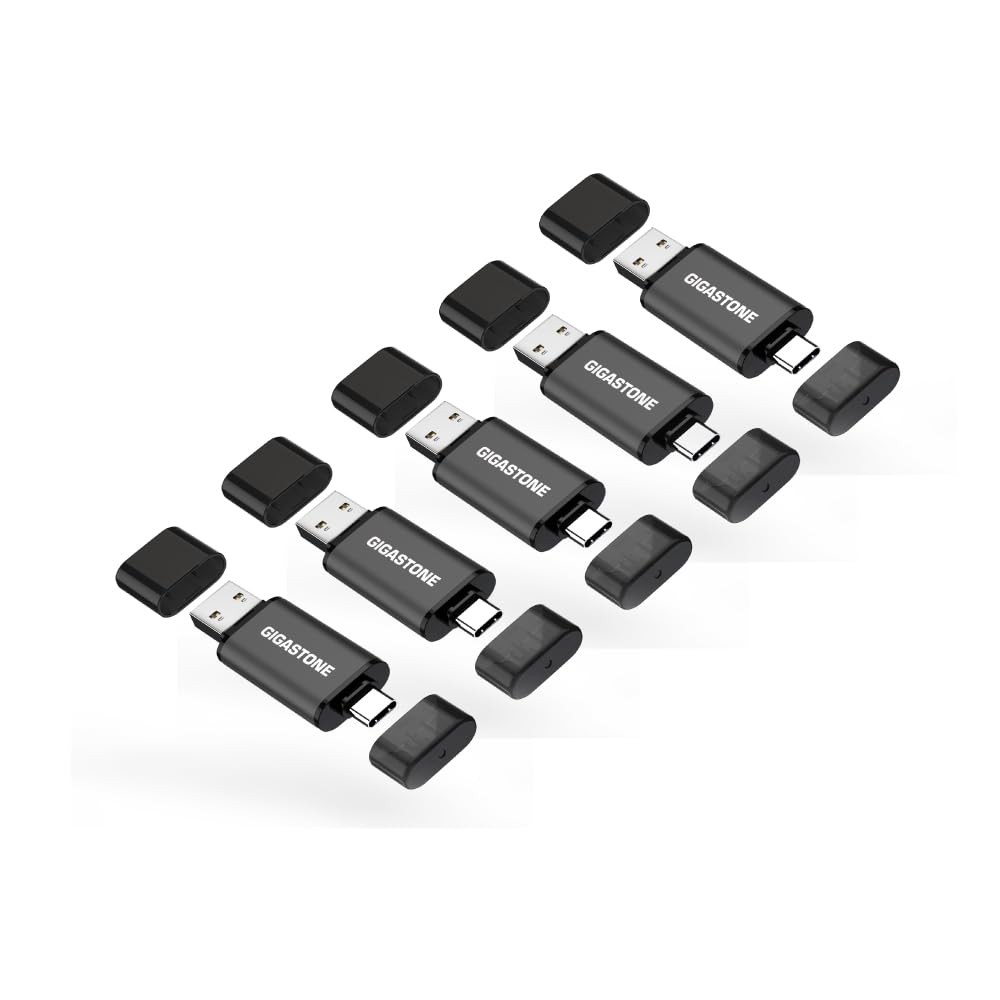 64GB USB 3.2 Dual Flash Drive 5-Pack, 5-Pack