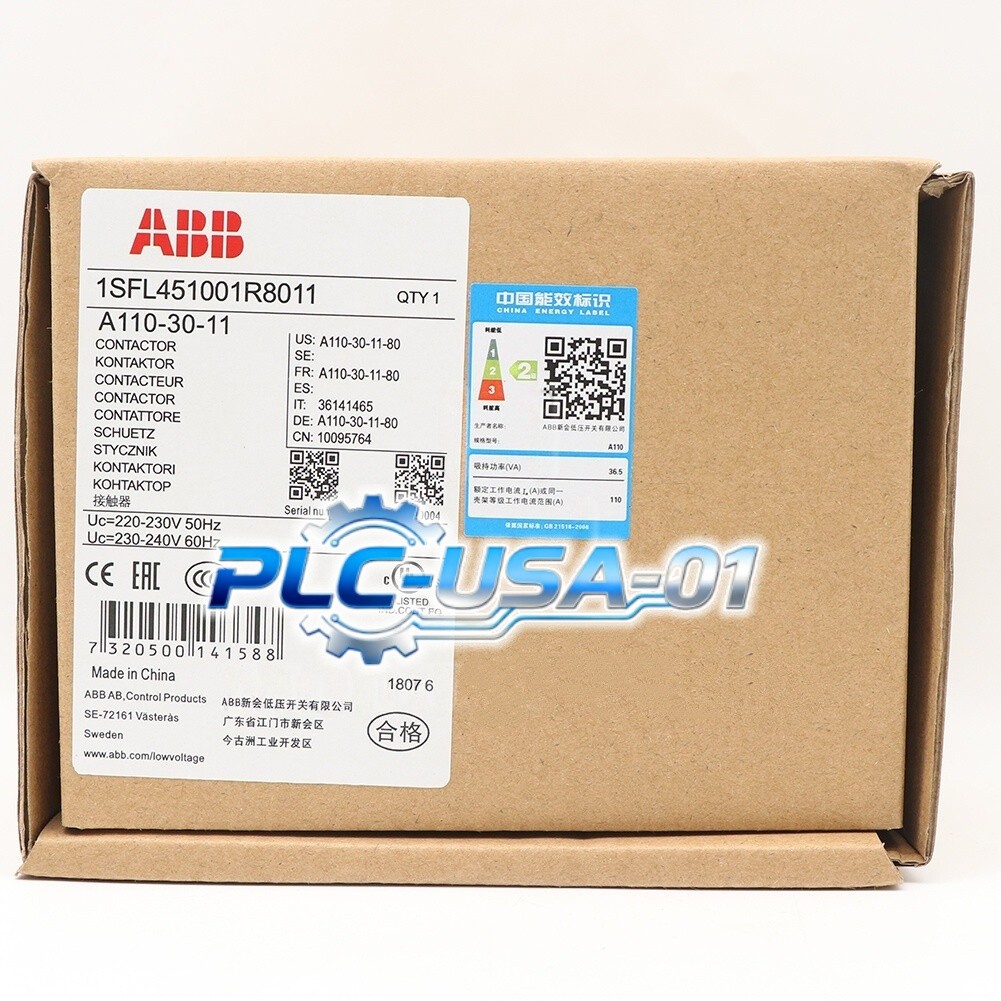 1PCS Brand New ABB A110-30-11 220VAC Contactor 1SFL451001R8011 Fast delivery
