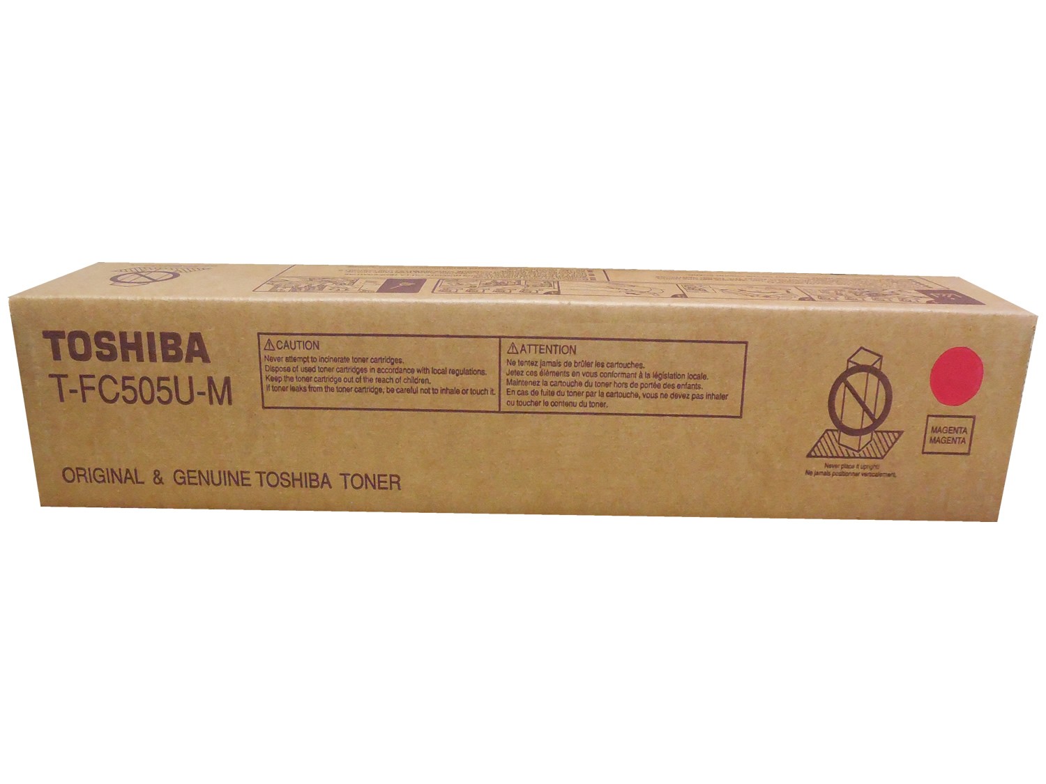 Toshiba T-FC505U-M Magenta Toner Cartridge Genuine OEM Original