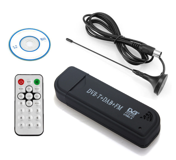 USB 2.0 Digital DVB-T SDR DAB FM HDTV Tuner Receiver Computer PC to TV Stick