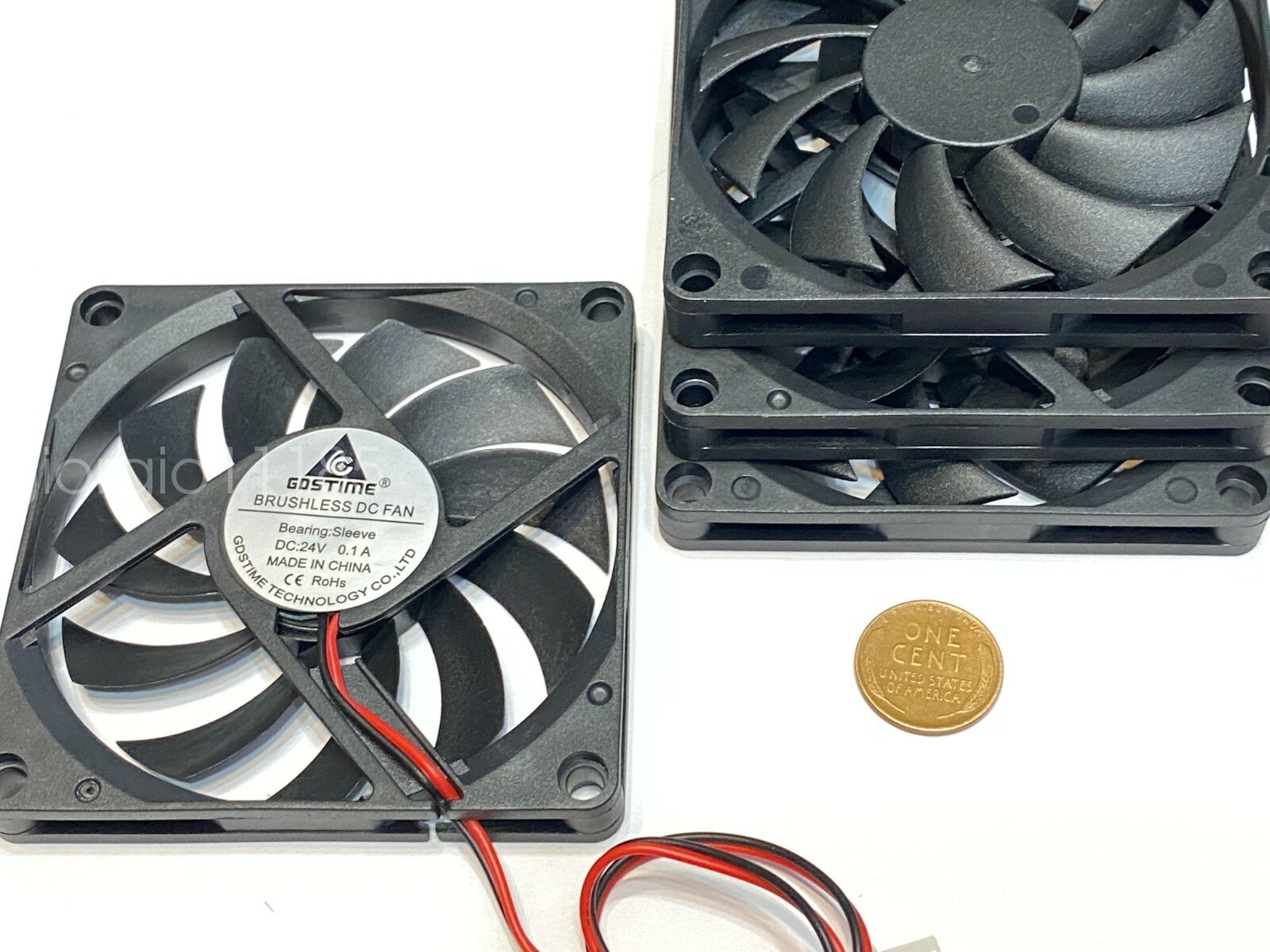 4 X 24V 80mm 2Pin 11Blades 80x80x10mm dc brushless Cooling Case Fan 8cm 8010