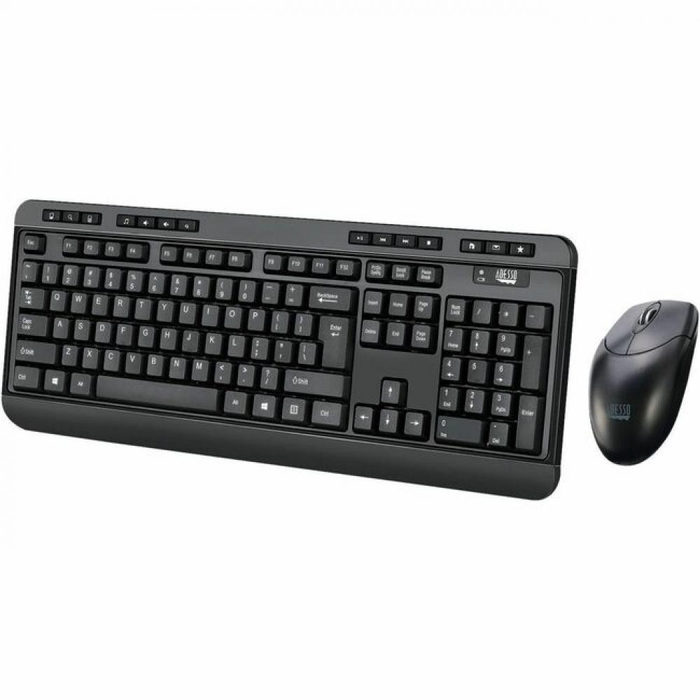 Adesso Antimicrobial Wireless Desktop Keyboard & Mouse (wkb1320cbtaa)