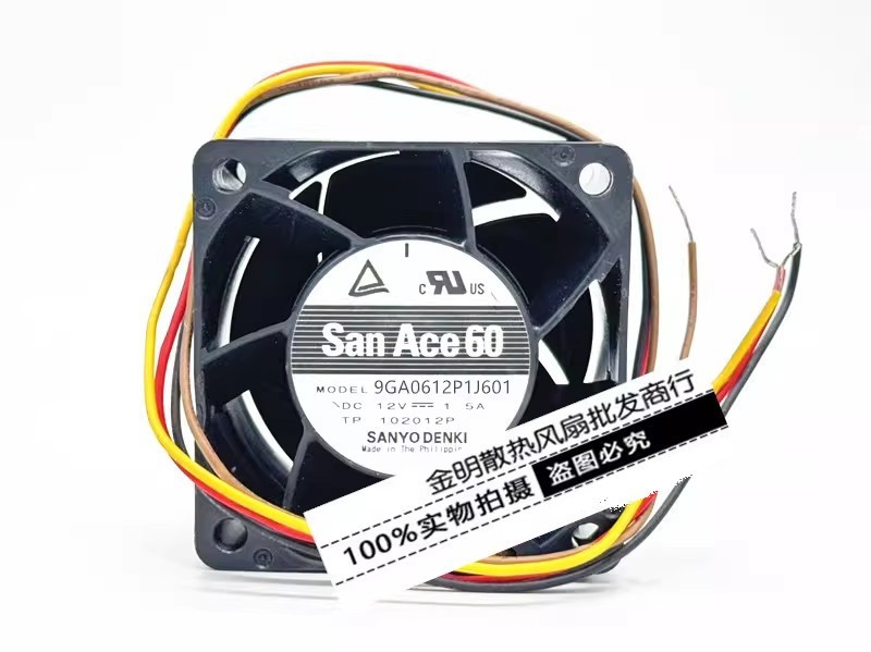 1PCS Sanyo 6038 6CM 9GA0612P1J601 12V 1.5A PWM High-Performance Cooling Fan