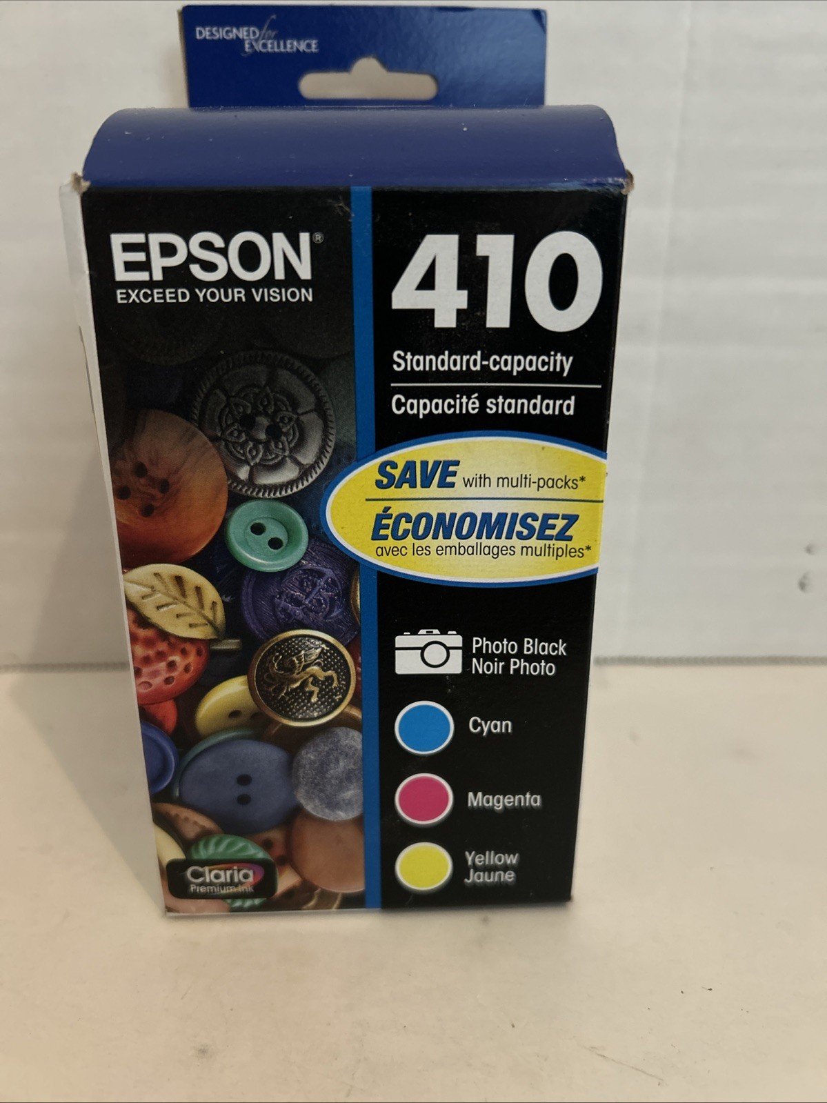 Epson 410 4pk Combo Ink Cartridges Photo Black/Cyan/Magenta/ Yellow Exp 2024