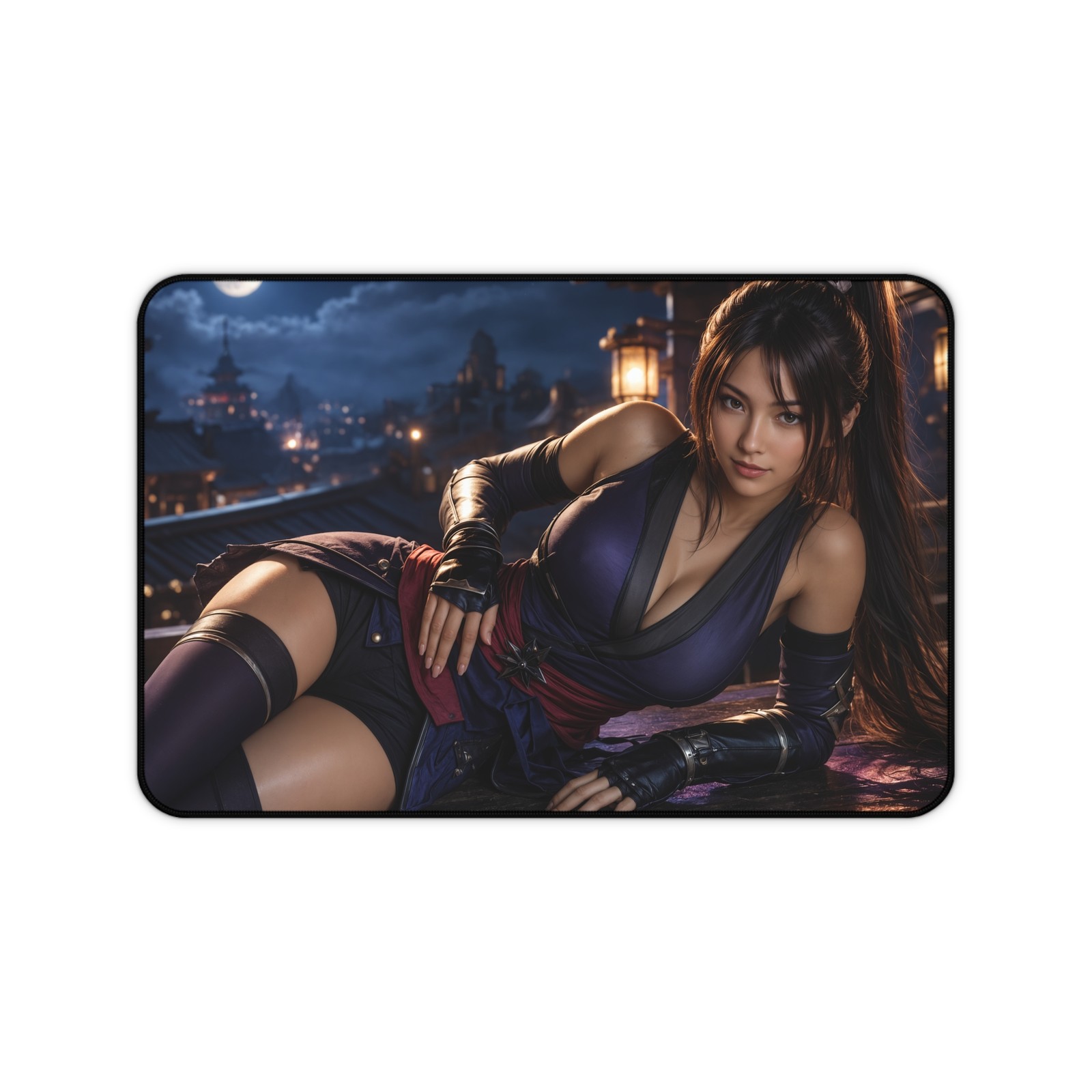 Ibuki Fighting Game Playmat, Keyboard Mouse Pad and Gamer Desk Decor
