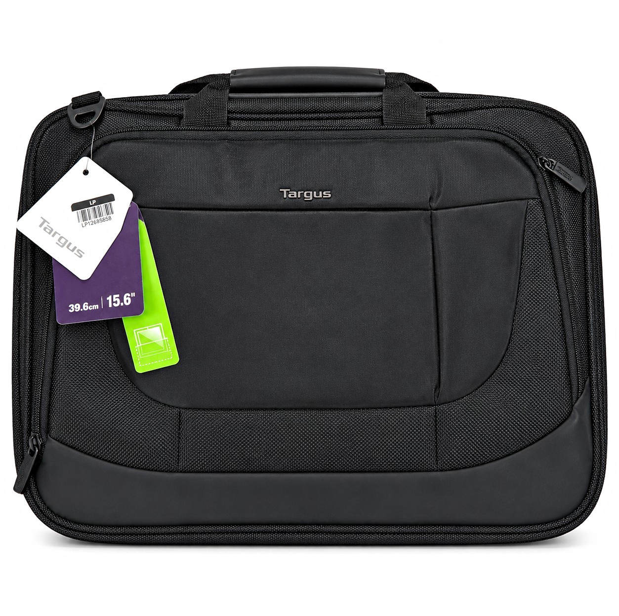 Targus 15.6 in Padded Laptop Briefcase, Polyester, Black (LP12655658)
