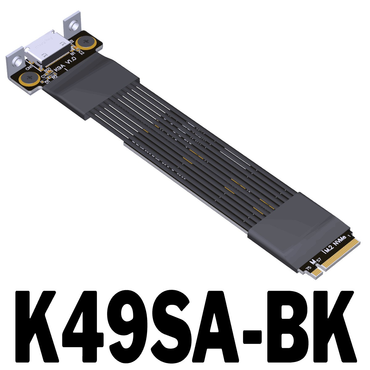ADT M.2 NVMe to SFF-8611/8612 Flexible Cable Pcie4.0 X4 Oculink Graphics Card