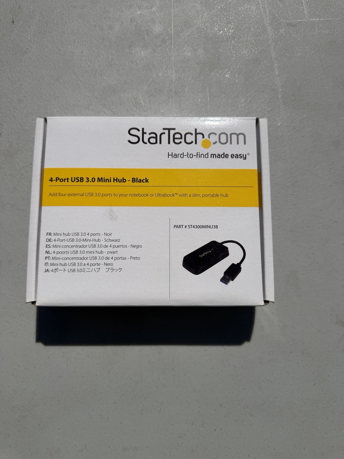 StarTech 4-Port USB 3.0 Mini Hub Black, Splitter ST4300MINU3B