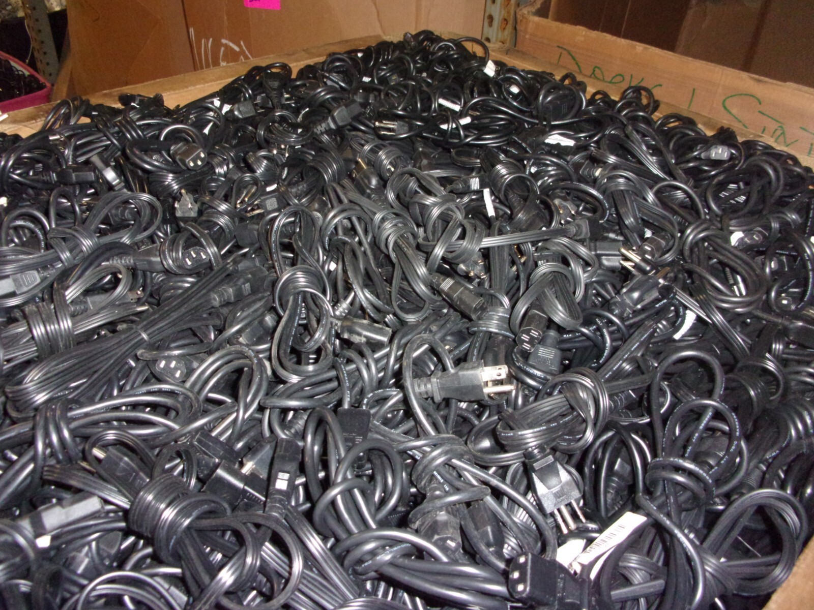Lot of 3000 Standard AC Power Cable Cord Monitor PC Computer Printer 6ft 3-Prong